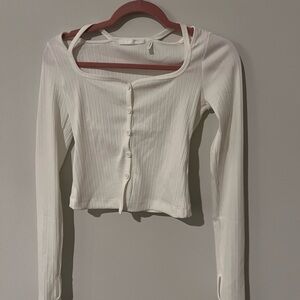 Helmut Lang Women’s shrug toplg macro, small, white